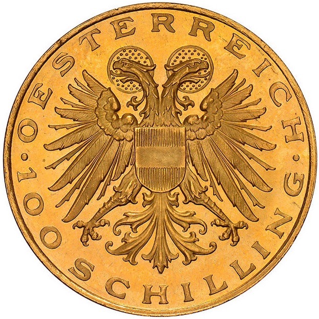 オーストリア 1936年100シリング金貨 NGC PL64 - PREMIUM GOLD COIN