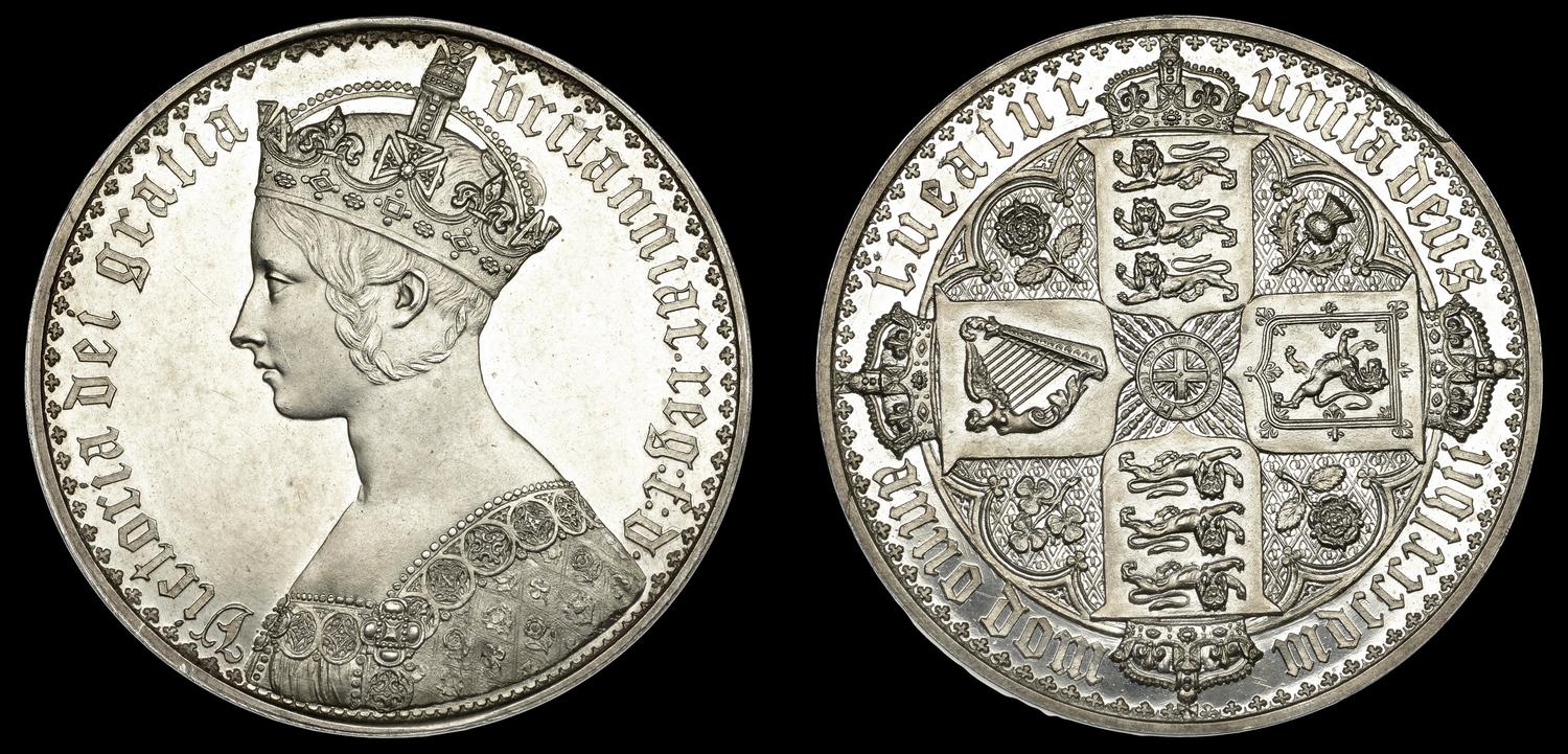 イギリス1847年ヴィクトリアゴシッククラウン銀貨プレーンエッジ - PREMIUM GOLD COIN
