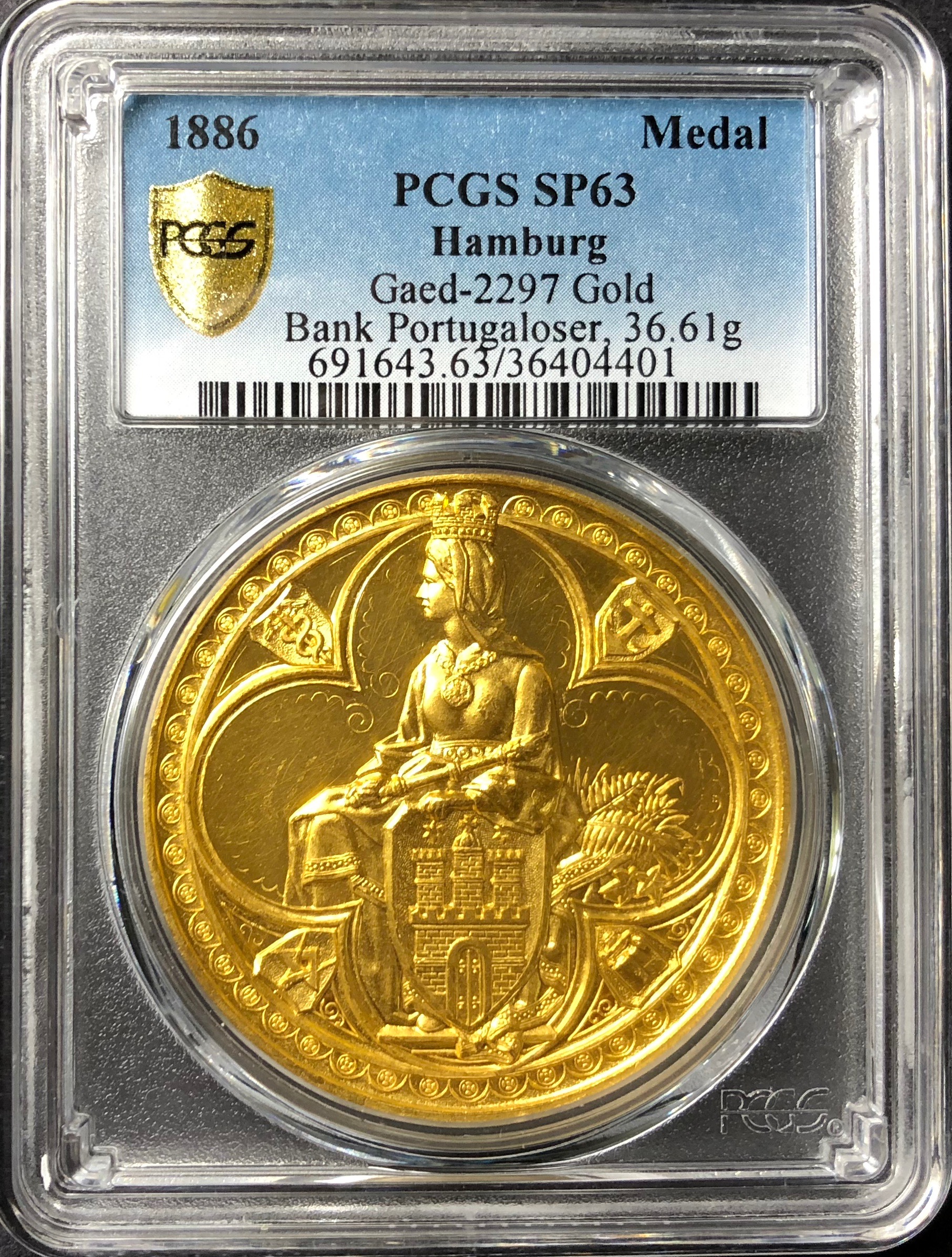 ドイツ ハンブルク1886年10ダカット金貨PCGS SP63 - PREMIUM GOLD COIN