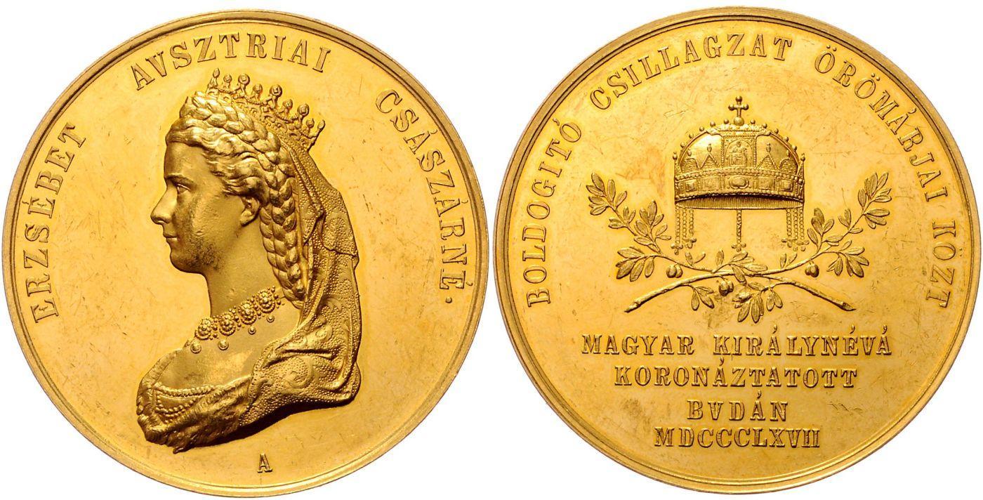 ハンガリー 1867年皇妃エリザベート15ダカットメダル落札結果 ...