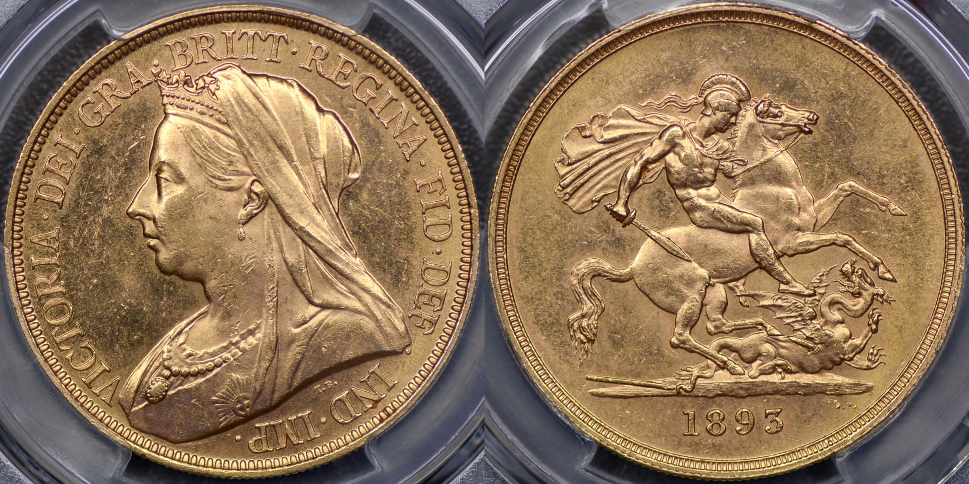 イギリス1893年5ポンド金貨PCGS MS62+ - PREMIUM GOLD COIN