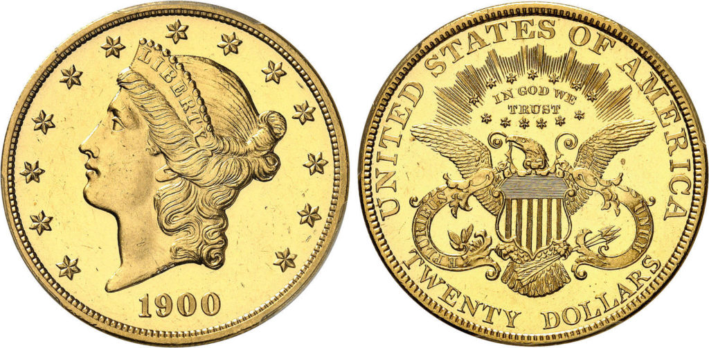 アメリカ1900年20ドル金貨リバティPCGS PR63CAM - PREMIUM GOLD COIN