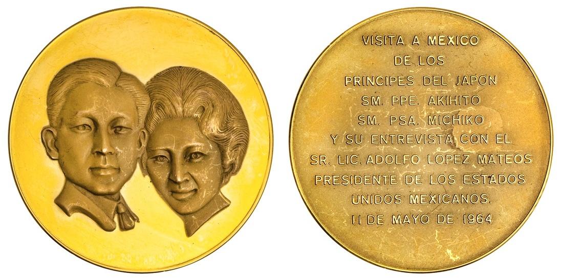 天皇陛下1964年メキシコご訪問記念メダル - PREMIUM GOLD COIN