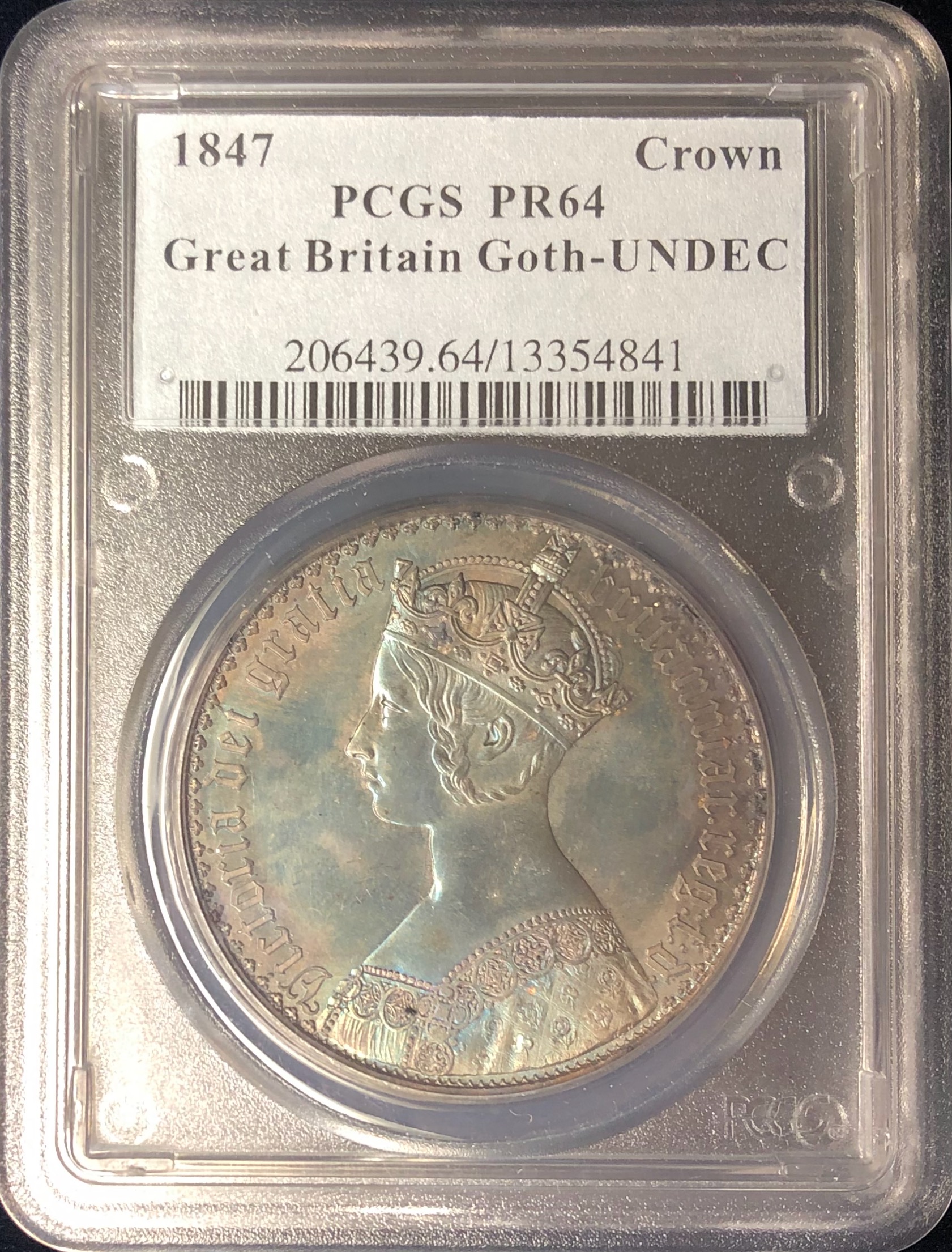 イギリス1847年ゴシッククラウン銀貨PR64 - PREMIUM GOLD COIN