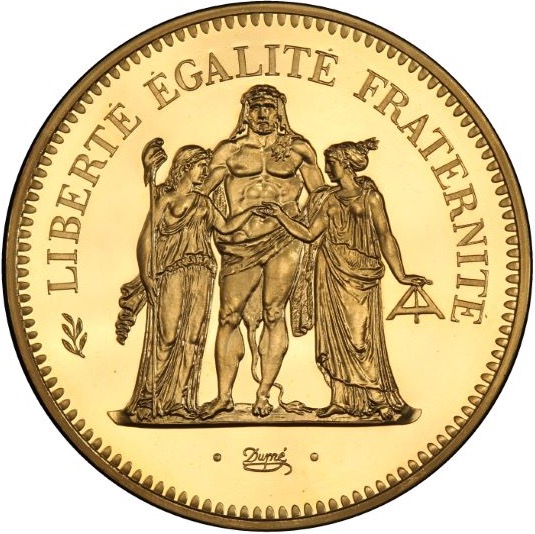 フランス1979年50フランピエフォー金貨PCGS SP68 - PREMIUM GOLD COIN