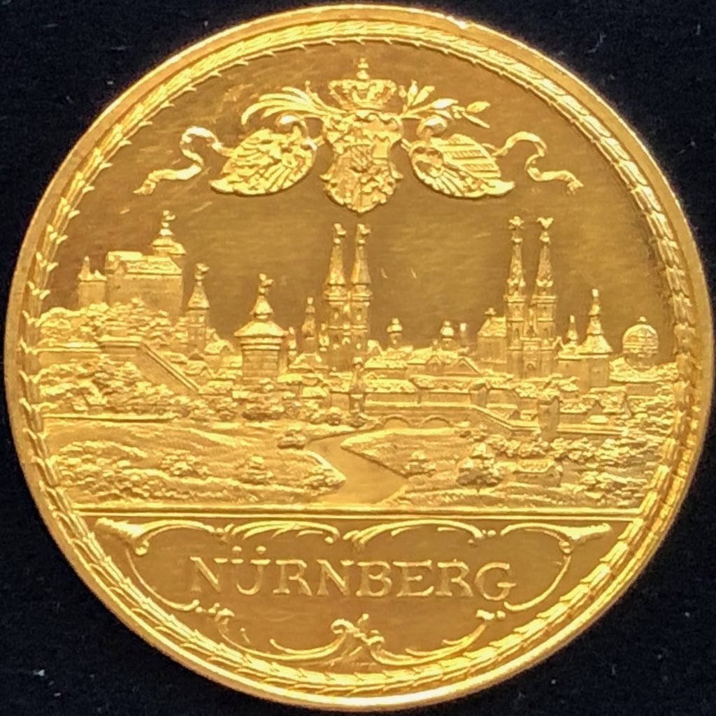 1875 ドイツ ゲルマニア ライオン シューティング 射撃祭 銀メダル+