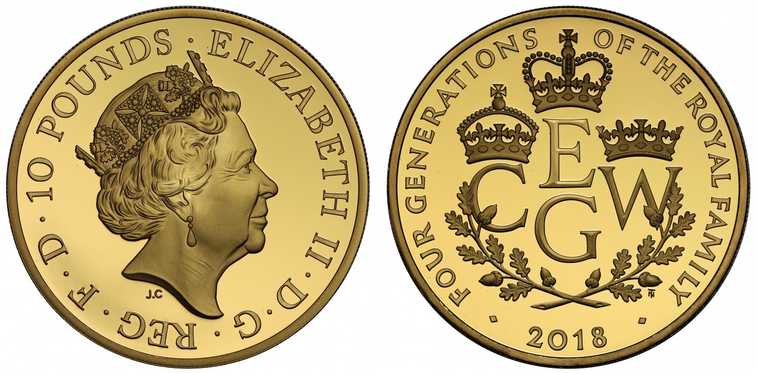 イギリス2018年4世代ロイヤルファミリー5オンス金貨 - PREMIUM GOLD COIN