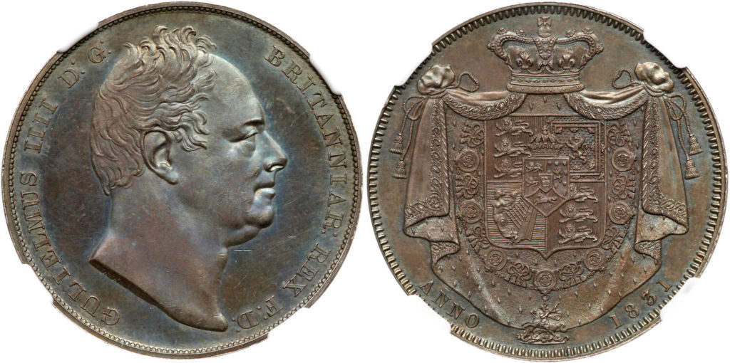 イギリス1831年ウイリアム4世クラウン銀貨NGC PF60 ...