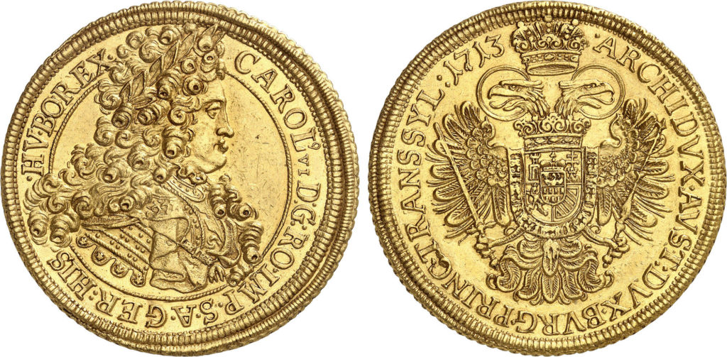 神聖ローマ帝国 1713年 カール6世 10デュカット金貨 MS61 NGC オークション PREMIUM GOLD COIN