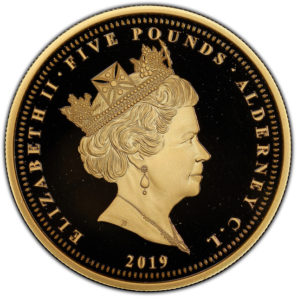 売約済 イギリス領オルダニー 2019年ウナ＆ライオン5ポンド金貨 PCGS 