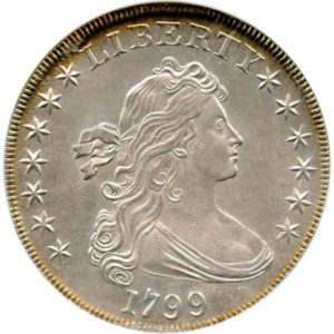 アメリカ1799年ドレープドバスト1ドル銀貨NGC MS63 - PREMIUM