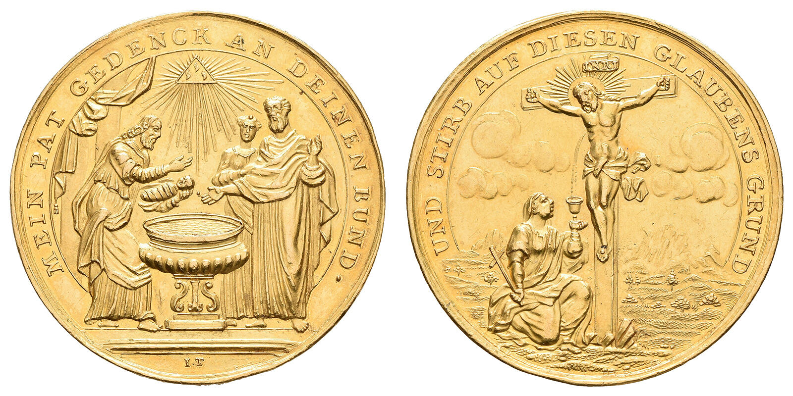 ドイツ アウクスブルク 1760年頃 キリスト 5デュカット金メダル MS62