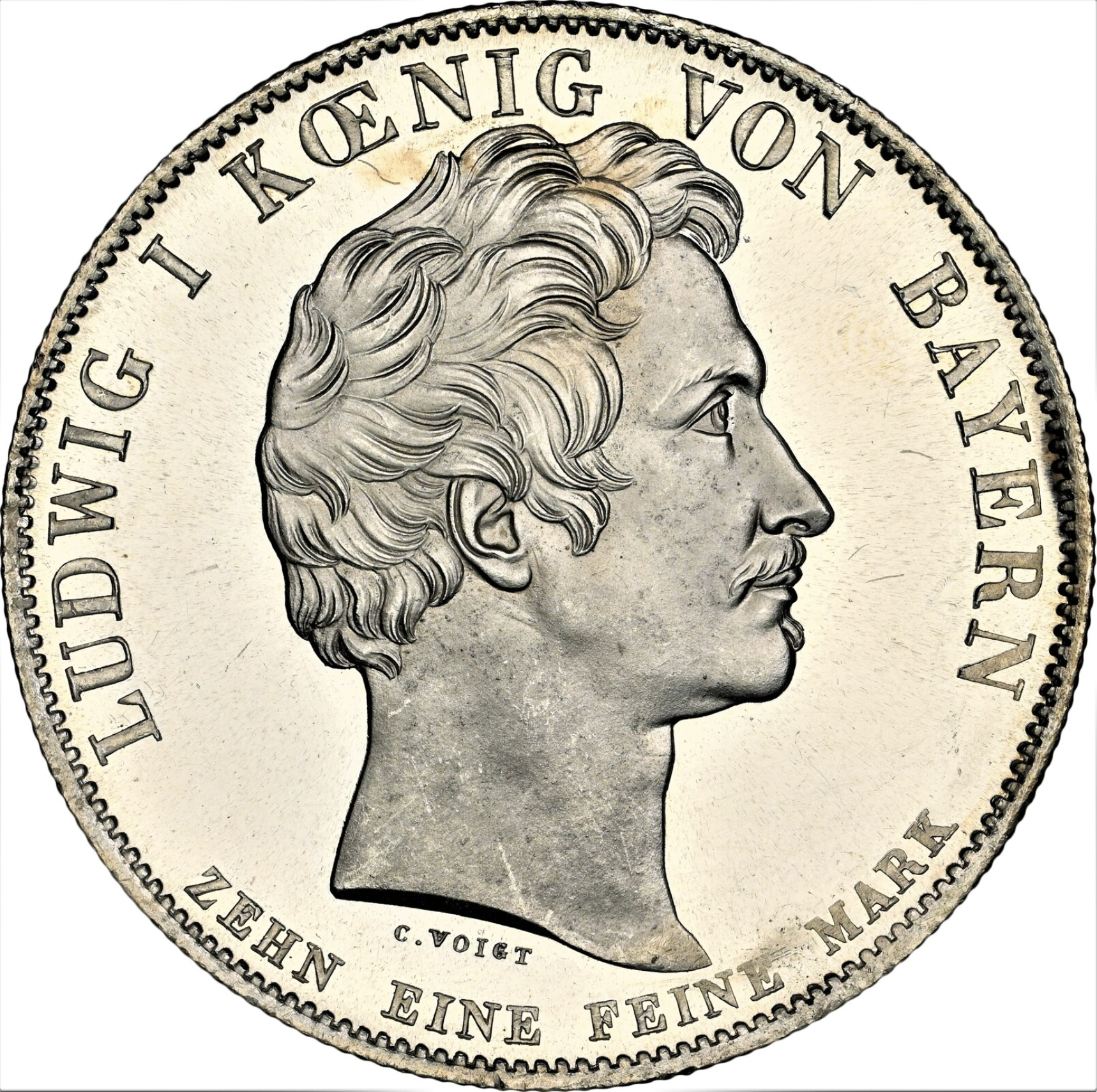 バイエルン ルートヴィッヒII世5マルク銀貨 1876年