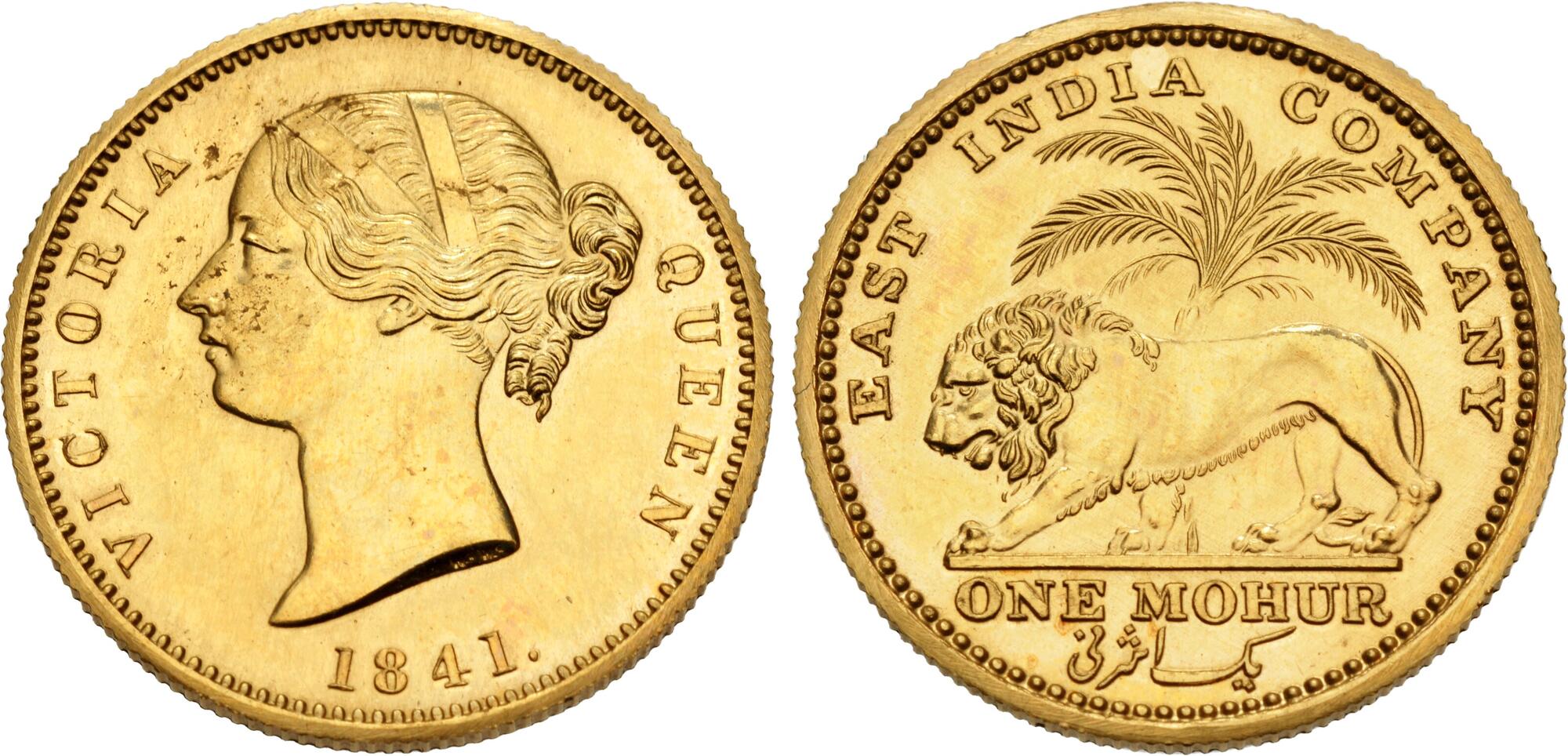イギリス 1841年 ヴィクトリア 1モハール金貨 PF 63 NGC オークション