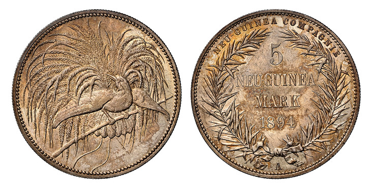 C_0012_1894年ドイツ領ニューギニア極楽鳥５マルク銀貨 2025年最新】Yahoo!オークション -ドイツ ニューギニア領 極楽鳥