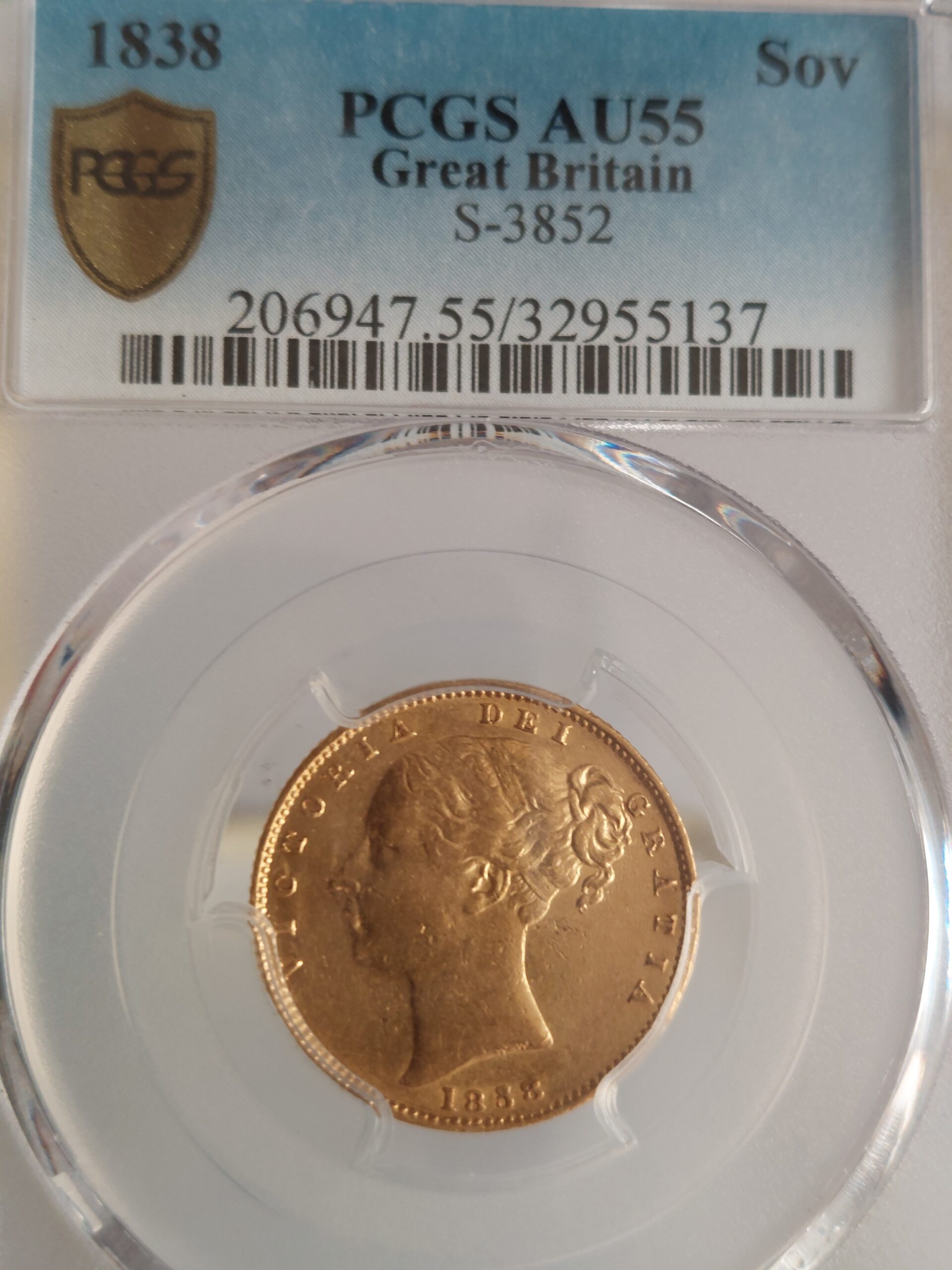 1884 イギリス　金ソブリン貨　PCGS AU50 1884 イギリス 金ソブリン貨 PCGS AU50 動画あり】イギリス
