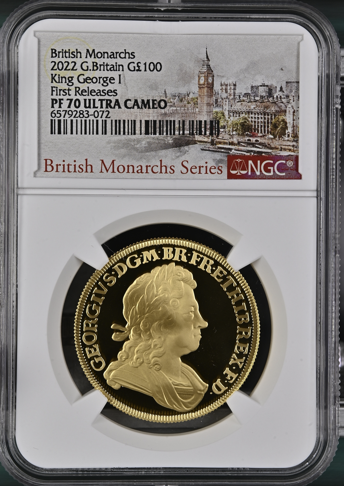 イギリス2022年ジョージ1世100ポンド金貨 NGC PF70 UCAM